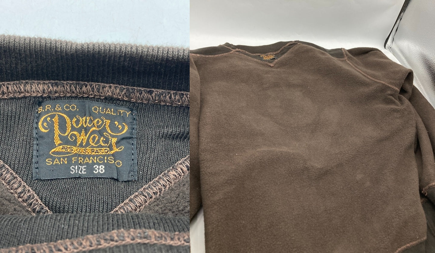 FREEWHEELERS フリーホイーラーズ POWER WEAR ATHLETIC SWEAT SHIRT ”Flatties" フロッキー スウェット 2034002 サイズ38 中古 D4