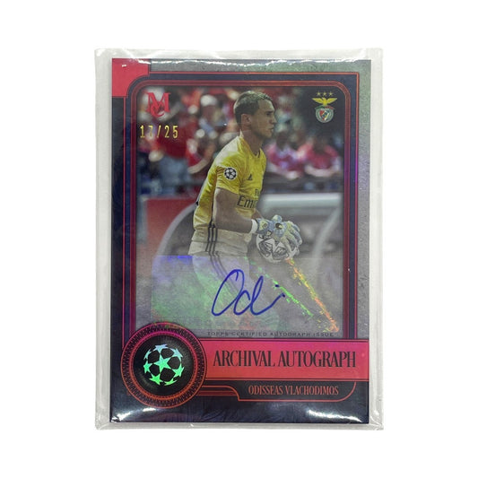 TOPPS サッカーカード MUSEUM COLLECTION ARCHIVAL AUTOGRAPH ODISSEAS VLACHODIMOS BENFICA 17/25 #FA-OV 中古 IT1