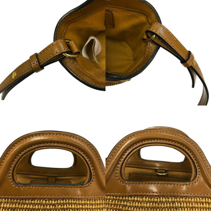 MARNI マルニ トロピカリア マイクロ ハンドバッグ レディース 2way ショルダー かごバッグ ミニサイズ ブラウン/ベージュ BMMP0067Q0 P3860 中古 T1