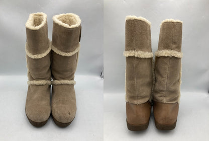 TORY BURCH トリ―バーチ サイドロゴ スウェード ムートンブーツ サイズ約22.5cm 中古 D4