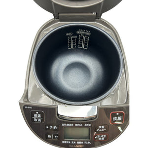 SHARP シャープ 5.5合 マイコンジャー炊飯器 KS-S10J-S 黒厚釜 球面炊き 家電製品 キッチン家電 シルバー系 中古 W４