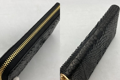 RODANIA ロダニア ダイヤモンドパイソン ラウンドファスナー 長財布 RDOP276BK 中古 D4