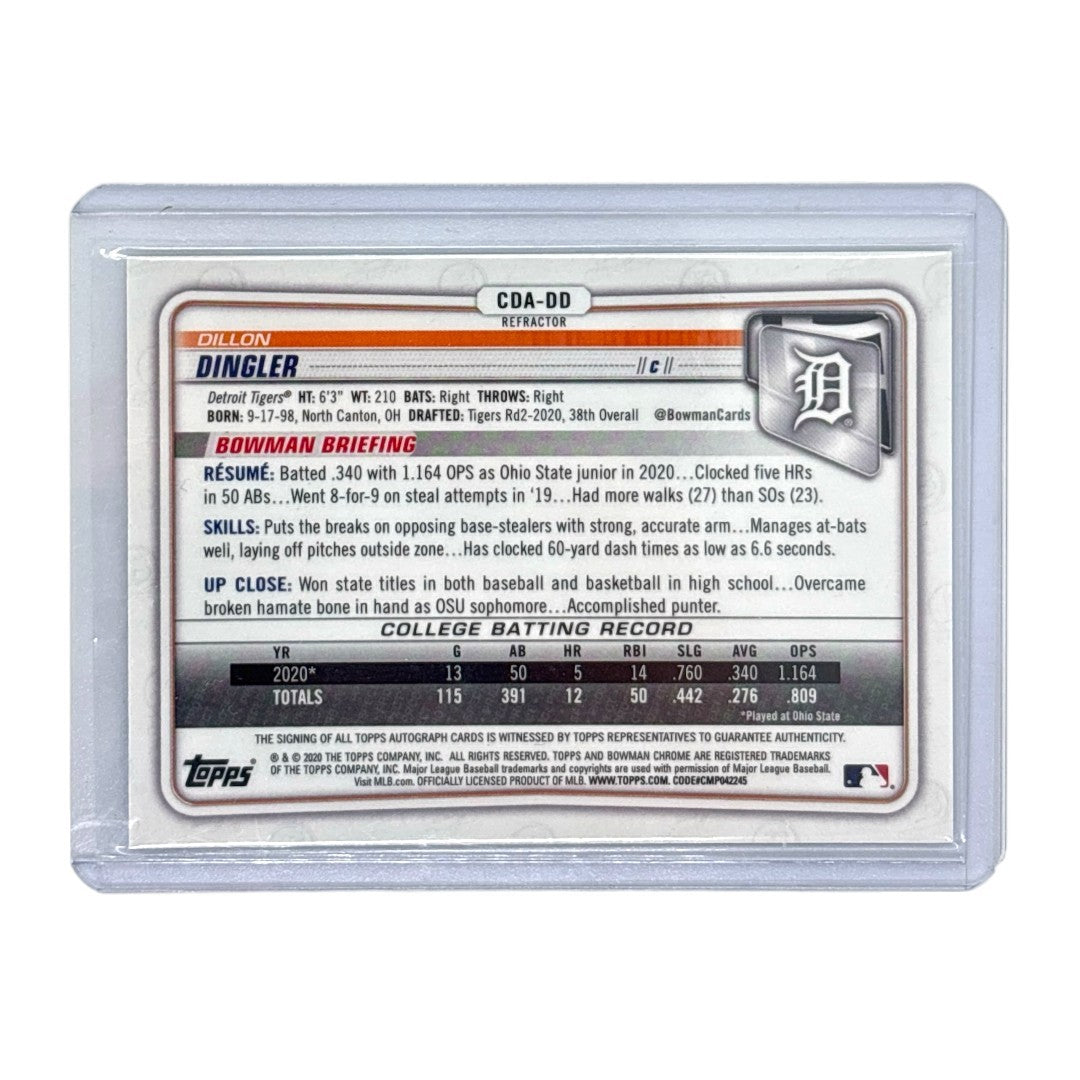 TOPPS MLBカード BOWMAN CHROME 1ST DILLON DINGLER DETROIT TIGERS /499 #CDA-DD 中古 IT1