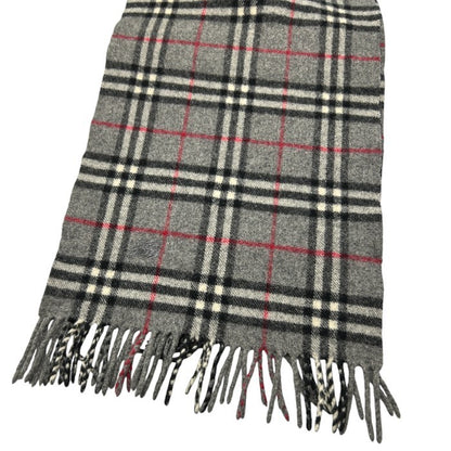 BURBERRY LONDON バーバリー ロンドン ノバチェック ラムウール 100％ マフラー ブランド レディース メンズ ストール 中古 W４
