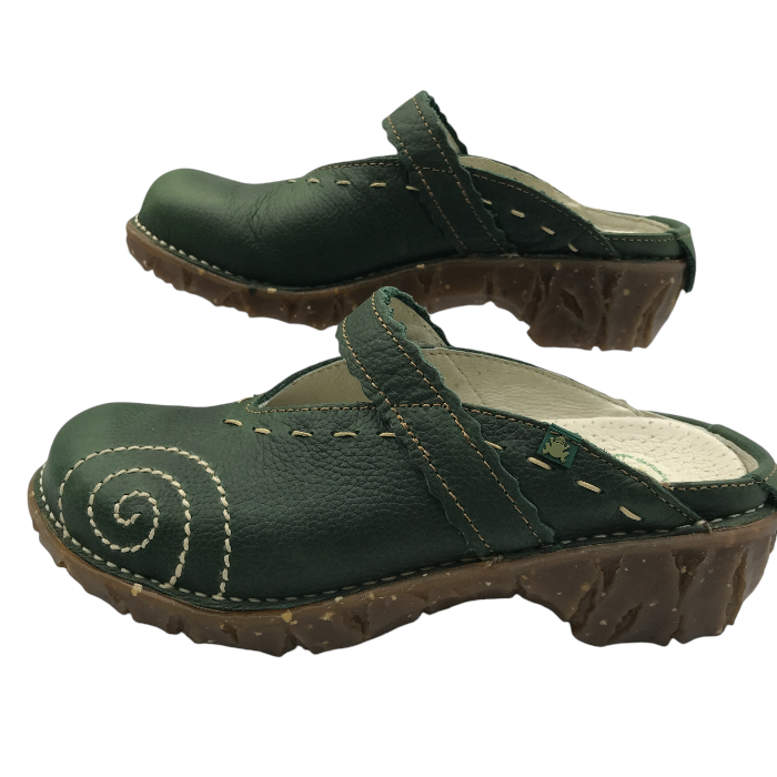 EL NATURALISTA エルナチュラリスタ イグドラシル パンプス グリーン 36(23.0cm) 靴 シューズ レディース レザー 本革 中古 KW1