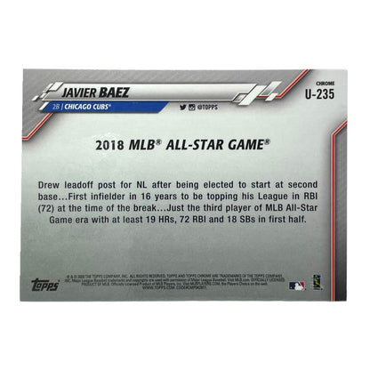 TOPPS MLBカード CHROME JAVIER BAEZ CHICAGO CUBS #U-235 中古 IT2