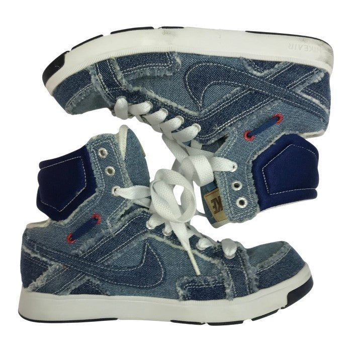 NIKE ナイキ エア トゥループ2 スニーカー レディース ミッドカット デニム ダンス 軽量 ブルー 23.0cm 441839-400 中古 T1
