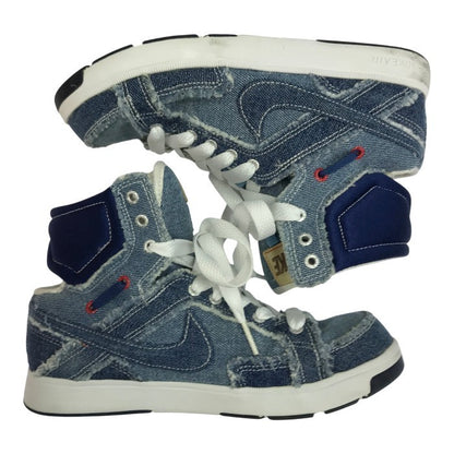 NIKE ナイキ エア トゥループ2 スニーカー レディース ミッドカット デニム ダンス 軽量 ブルー 23.0cm 441839-400 中古 T1