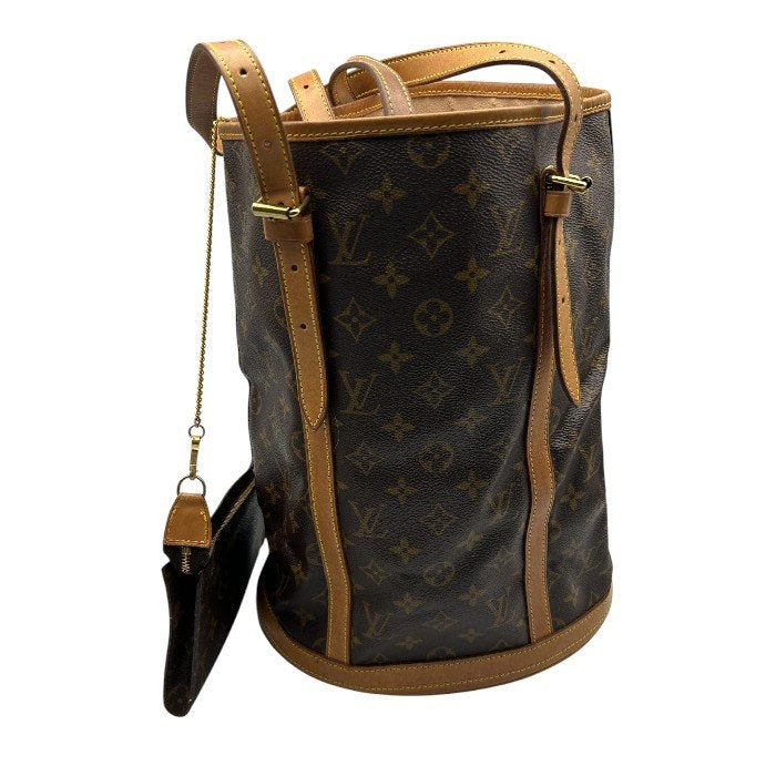 LOUIS VUITTON ルイヴィトン モノグラム バケットGM M42236 ブランド レディース ポーチ付き 鞄 中古 W1
