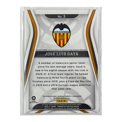 PANINI サッカーカード CHRONICLES CERTIFIED JOSE LUIS GAYA VALENCIA /500 #3 中古 IT1