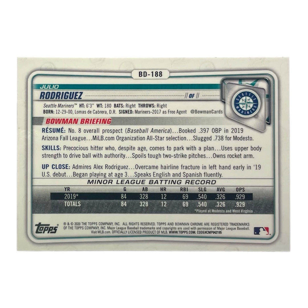 TOPPS MLBカード BOWMAN CHROME JULO RODRIGUEZ SEATTLE MARINERS #BD-188 中古 IT2