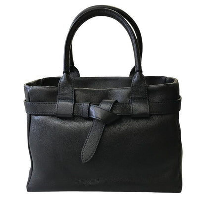土屋鞄 クラルテ バッグ レディース レザー トート ハンド リボン ブラック 本革 ハンドバッグ 鞄 中古 WK1