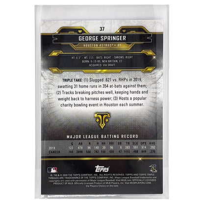 TOPPS MLBカード TRIPLE THREADS GEORGE SPRINGER HOUSTON ASTROS /299 #37 中古 IT1