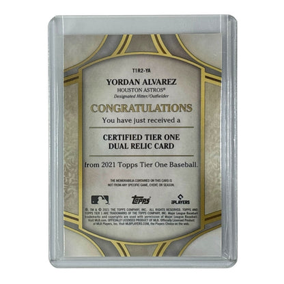TOPPS MLBカード TIER ONE YORDAN ALVAREZ HOUSTON ASTROS /25 #T1R2-YA 中古 IT1