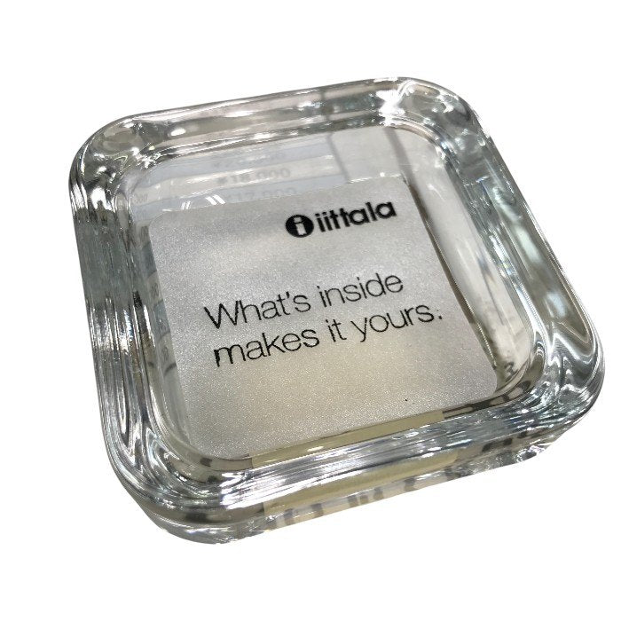 IITTALA イッタラ VITRIINI ビトリーニ アクセサリーケース クリア 60mm×60mm 中古 Y1