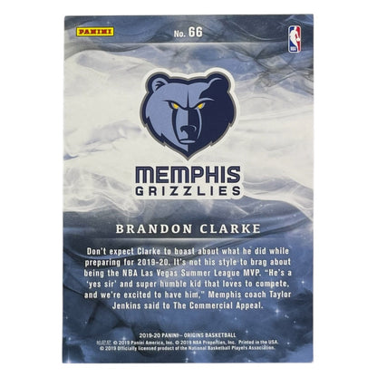 PANINI NBAカード ORIGINS BRANDON CLARKE MEMPHIS GRIZZLIES #66 中古 IT2