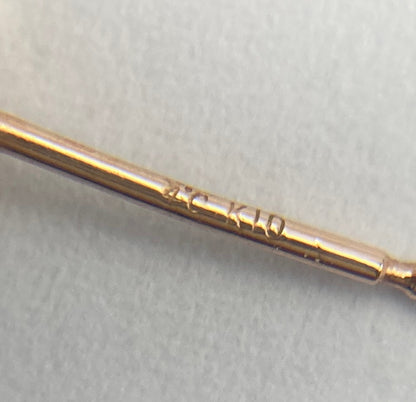 4℃ ヨンドシー K10PG キュービックジルコニア フラワーモチーフ ピアス 中古 D4