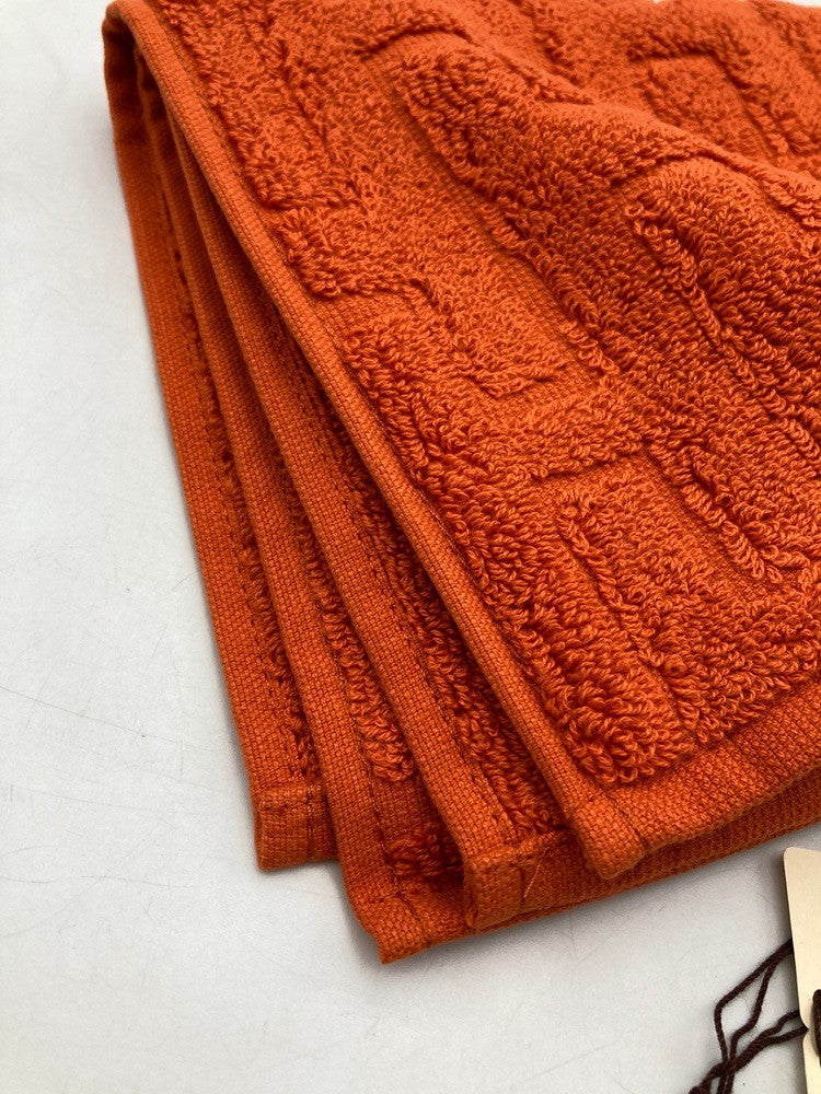 HERMES エルメス カレ・タオル ステアーズ ハンドタオル 中古 D4