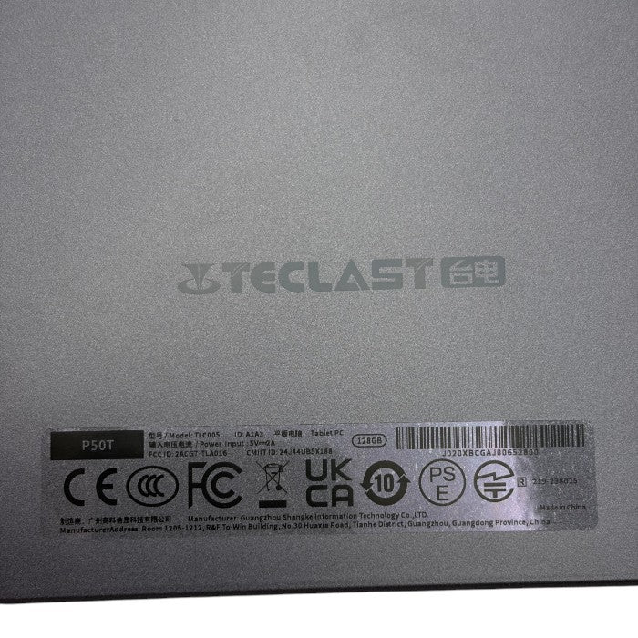 TECLAST テクラスト タブレット P50T＿ROW 本体 android 大画面 128GB 中古 W４