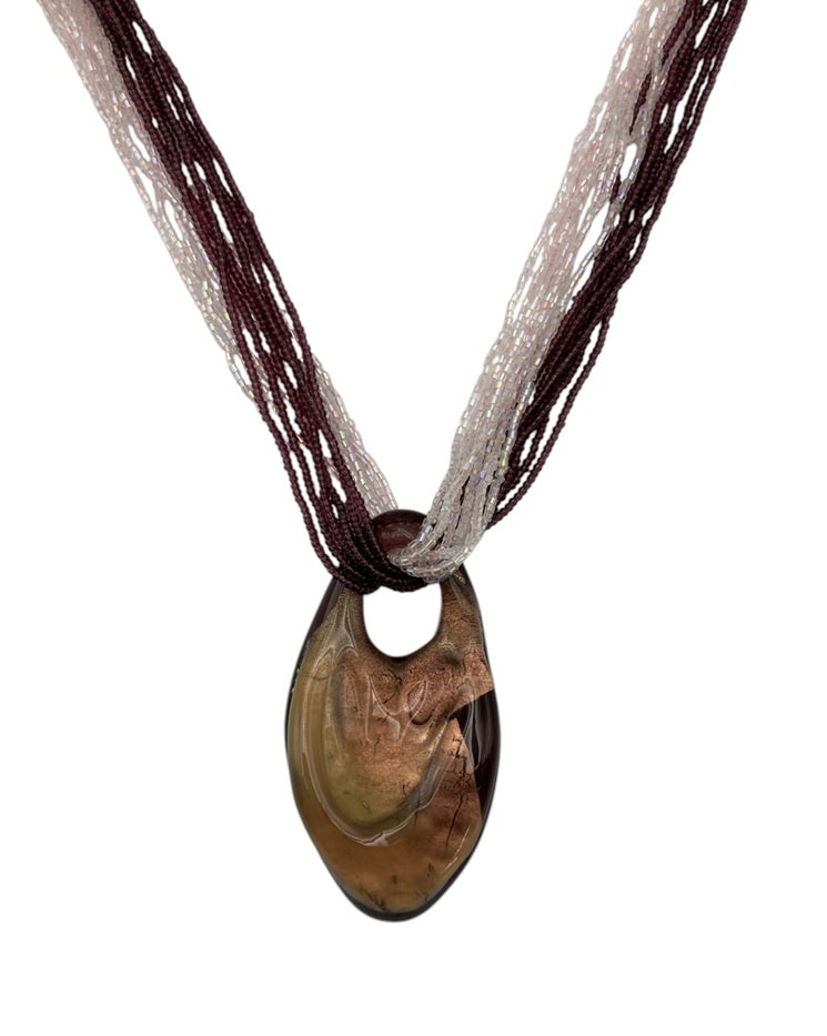PAOLA パオラ ヴェネチアンガラス ネックレス 中古 D4