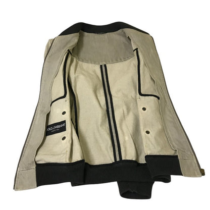 DOLCE & GABBANA ドルチェ&ガッバーナ ブルゾン メンズ デニム ジップアップ グレー 44サイズ アウター 秋 冬 中古 W1