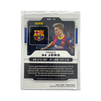 PANINI サッカーカード OBSIDIAN FRENKIE DE JONG BARCELONA 017/195 #19 中古 IT1