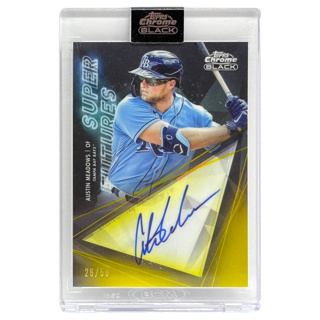 未開封品 TOPPS MLBカード CHROME BLACK AUSTIN MEADOWS TAMPA BAY RAYS /50 #SFA-AM 中古 IT1
