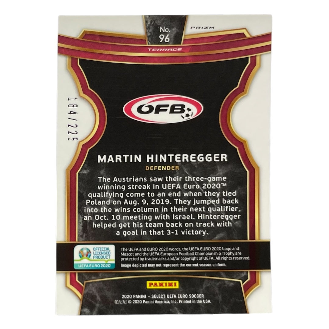 PANINI サッカーカード SELECT UEFA EURO PRIZM MARTIN HINTEREGGER AUSTRIA /225 #96 中古 IT2