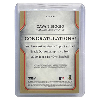 TOPPS MLBカード TIER 1 CAVAN BIGGIO TORONTO BLUE JAYS /299 #BOA-CBI 中古 IT2