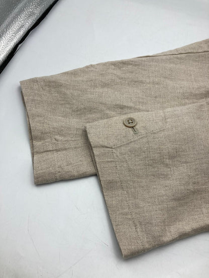 無印良品  リネン 洗いざらし ジャケット 生成 サイズL メンズ 中古 D4