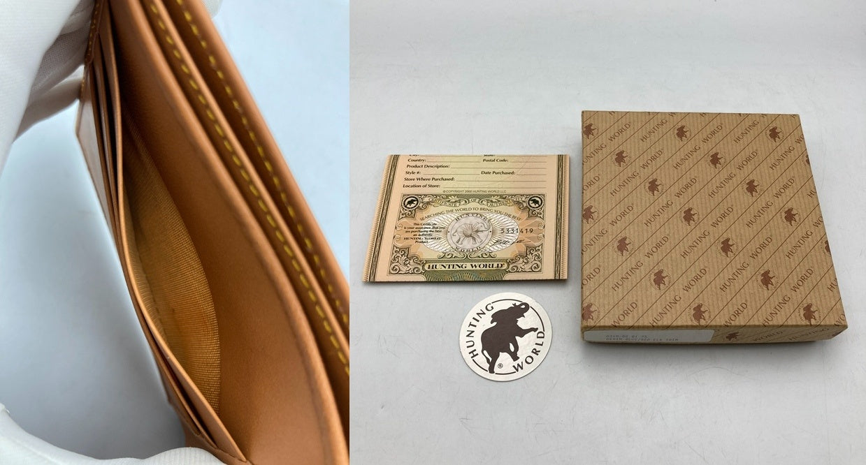 HUNTING WORLD ハンティングワールド バチュークロス 2つ折り財布 中古 D4