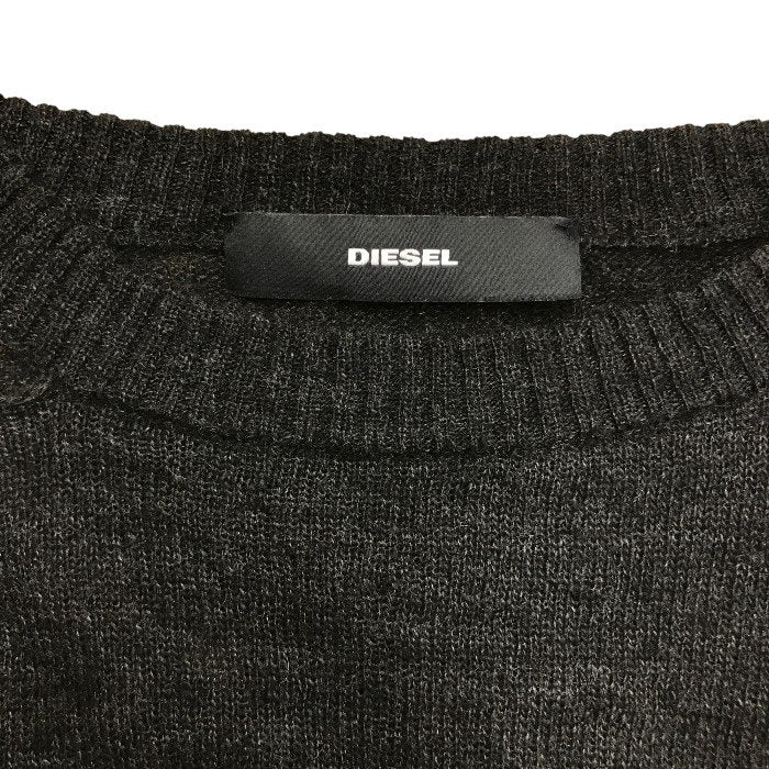 DIESEL ディーゼル ニット トップス レディース 秋冬 セーター アルパカ混 グレー XSサイズ 中古 M1