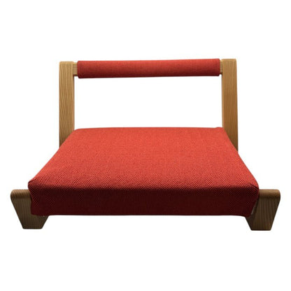 園田椅子製作所 ZAGAKU 04 座椅子 オレンジ 村澤 一晃 家具 インテリア 椅子 低め 木製 中古 W４