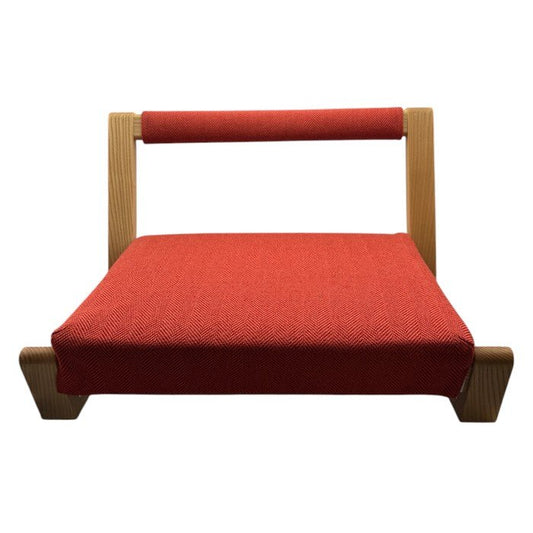 園田椅子製作所 ZAGAKU 04 座椅子 オレンジ 村澤 一晃 家具 インテリア 椅子 低め 木製 中古 W４