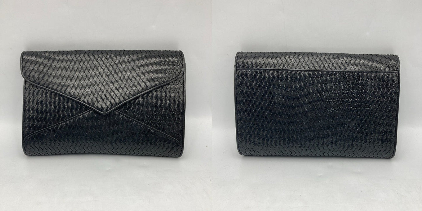 Yves Saint Laurent イヴサンローラン 編み込み クラッチバッグ 中古 D4