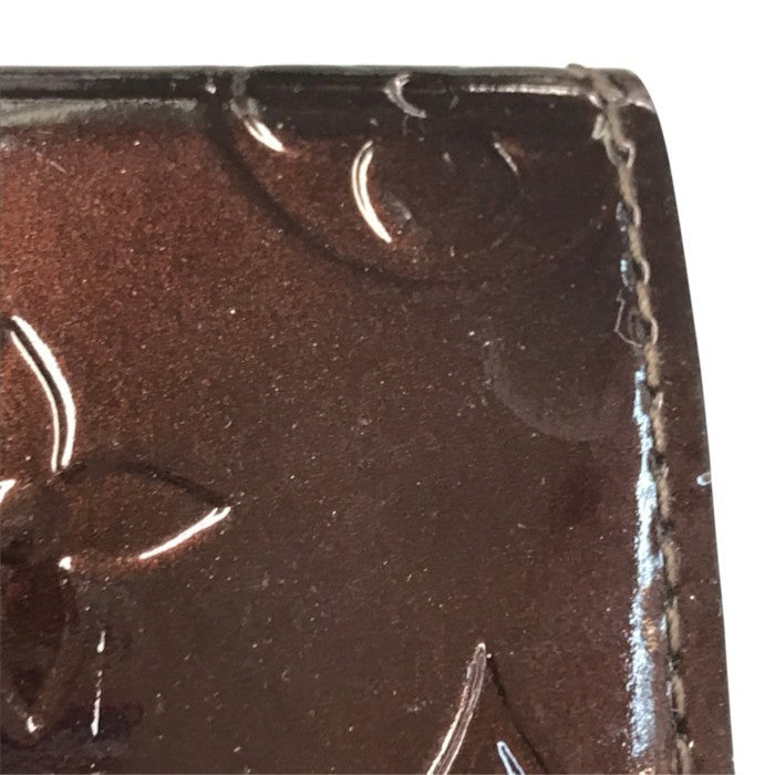 LOUIS VUITTON ルイヴィトン ヴェルニ アンヴェロップ カルト ドゥ ヴィジット カードケース レディース エナメル 名刺/パスケース アマラント M91409 中古 T1