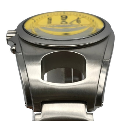SEIKO セイコー KINETIC 腕時計 メンズ アナログ クォーツ デイト SS キネティック 発電 シルバー/イエロー 5M42-0E70 中古 T1
