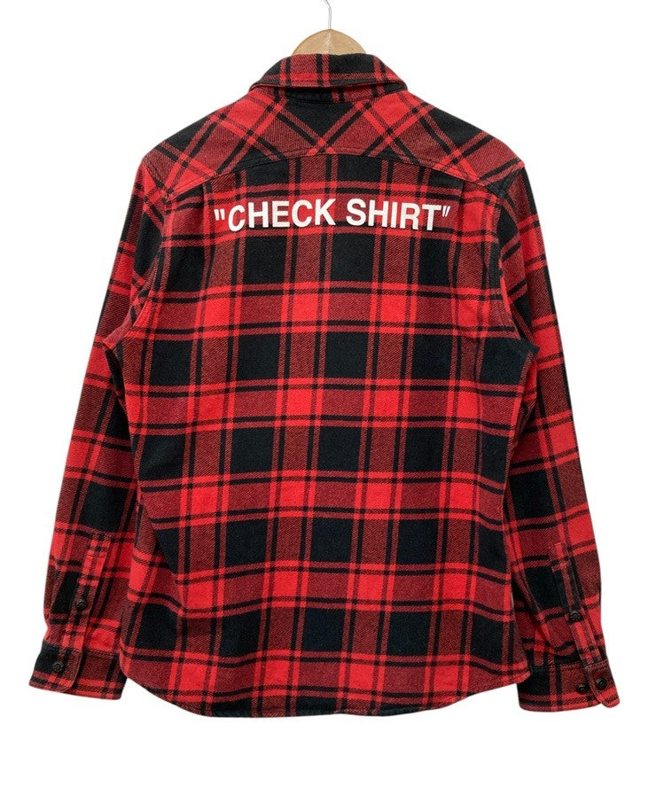 OFF-WHITE オフホワイト クオート フランネルシャツ サイズM 中古 D4