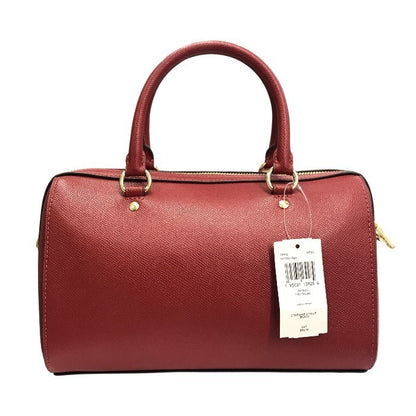 COACH コーチ ローアン サッチェル ハンドバッグ レディース レザー 2WAY ショルダー 斜め掛け レッド 79946 中古 T1