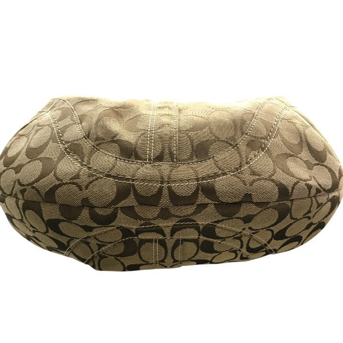 COACH コーチ ワンショルダーバッグ レディース オールシーズン シグネチャー ベージュ ブラウン バッグ 10075 中古 N1