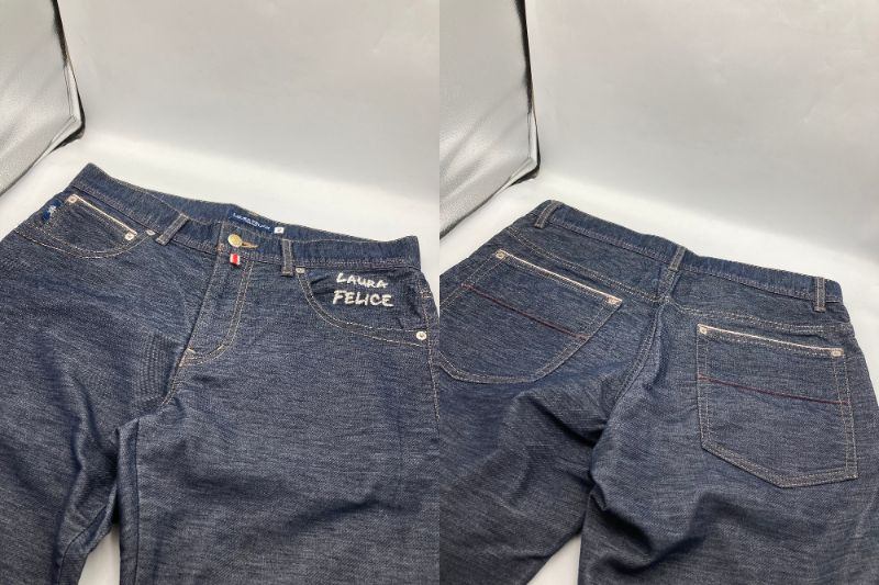 LAURA FELICE ラウラフェリーチェ ストレッチ カジュアルパンツ 135-2003 サイズ46 SLIM 中古 D4