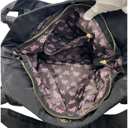 ANASUI アナスイ キルティング トートバッグ ショルダー付き ナイロン ブラック 鞄 2WAY レディース かわいい 中古 W1
