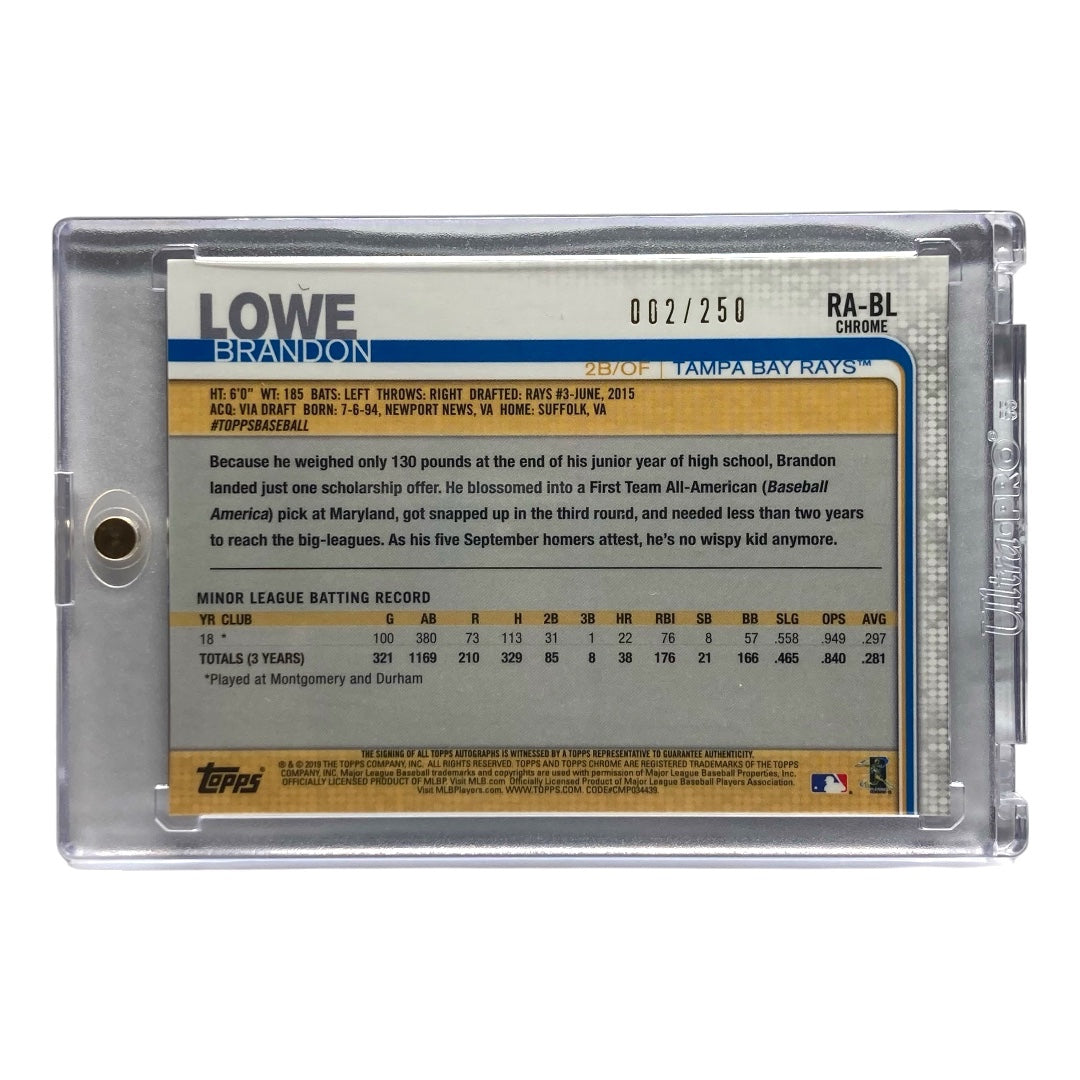 TOPPS MLBカード CHROME BRANDON LOWE RAYS 002/250 #RA-BL 中古 IT2