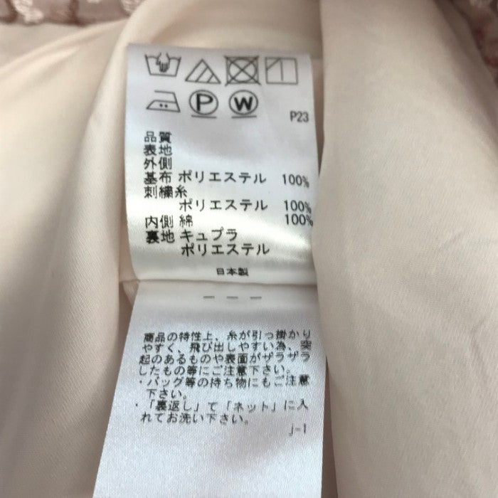 TOCCA トッカ ワンピース レディース 春夏 ノースリーブ 膝丈 花柄 総柄 ドレス 刺繍 ピンク 2サイズ OPTOBA0245 中古 T1