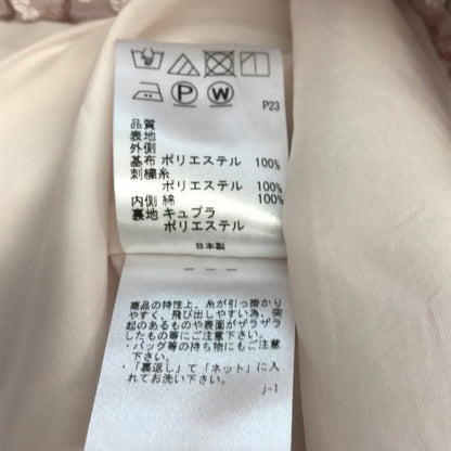 TOCCA トッカ ワンピース レディース 春夏 ノースリーブ 膝丈 花柄 総柄 ドレス 刺繍 ピンク 2サイズ OPTOBA0245 中古 T1