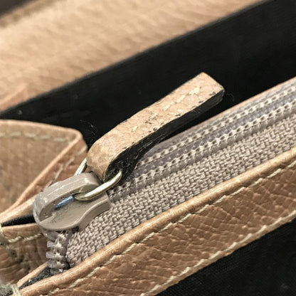 GUCCI グッチ GGキャンバス 長財布 レディース レザー ラウンドファスナー ジップ 小銭入れ付き ピンク/ベージュ 323397 中古 T1