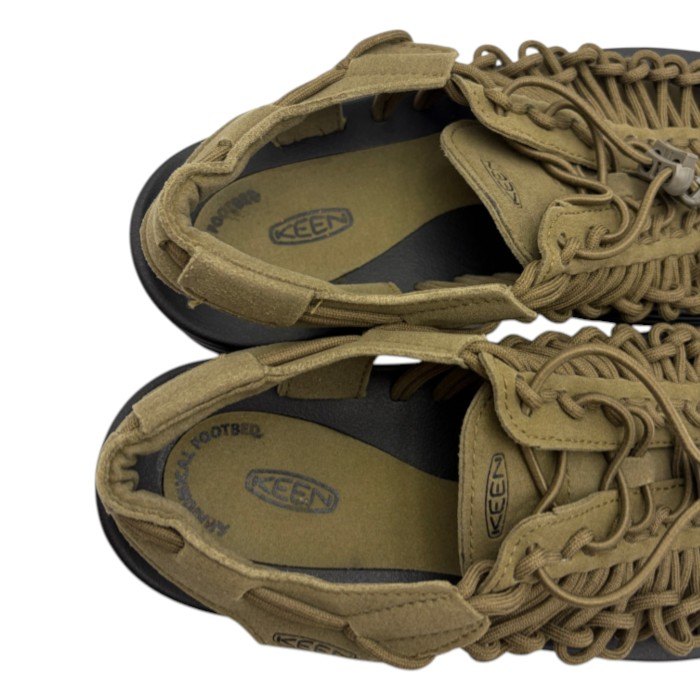 KEEN キーン UNEEK ユニーク ダークオリーブ サンダル 27cm 1023381 メンズ 夏 オープンエア・スニーカー 靴 シューズ 中古 W４