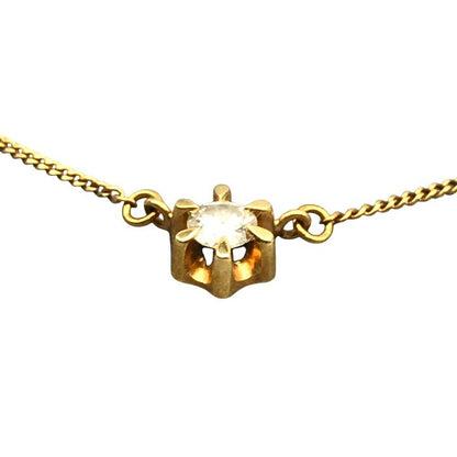 K18/ダイヤ0.18ct ネックレス レディース 喜平チェーン ゴールド 40cm 中古 T1