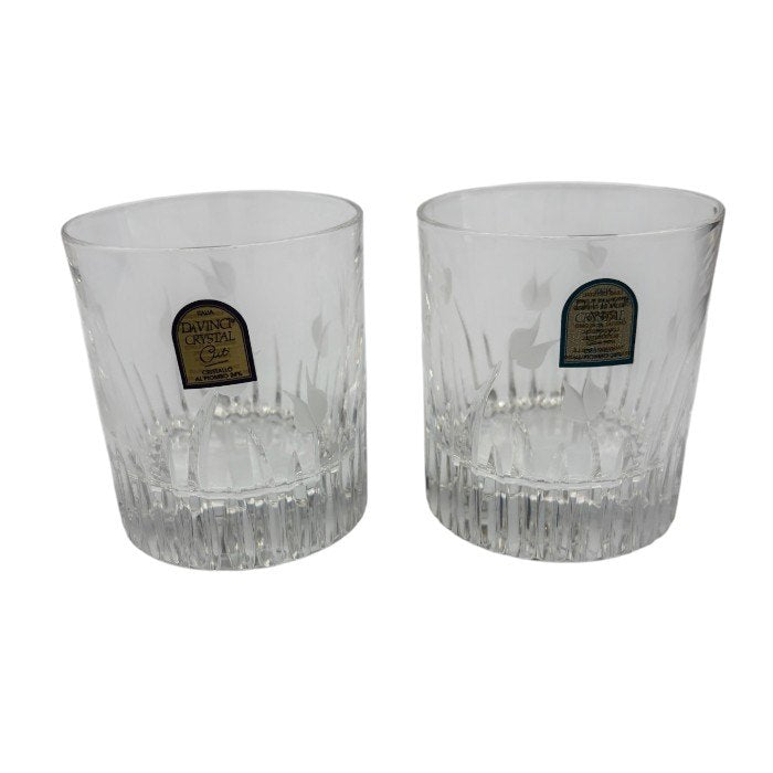 davinci crystal ダヴィンチクリスタル ロックグラス ペア 洋食器 おしゃれ 酒器 2客 セット 中古 W1