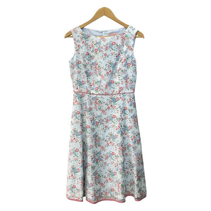 TOCCA トッカ ANNABELLA ワンピース レディース レーヨン ノースリーブ オーガンジー ご家庭で水洗い可 サックスブルー サイズ2 OPTONS0040 中古 T1